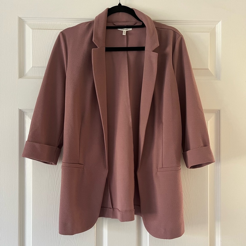 Maurices Mauve Blazer with Rolled Cuffs